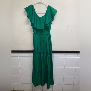 Green Tiered Maxi Dress